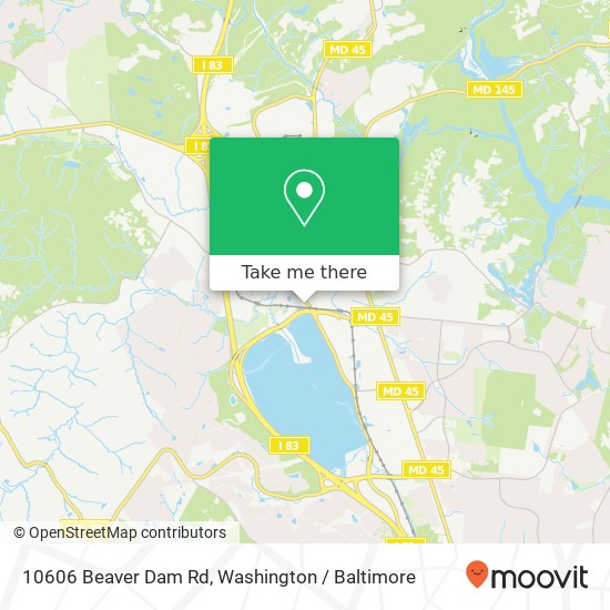 Mapa de 10606 Beaver Dam Rd, Cockeysville, MD 21030