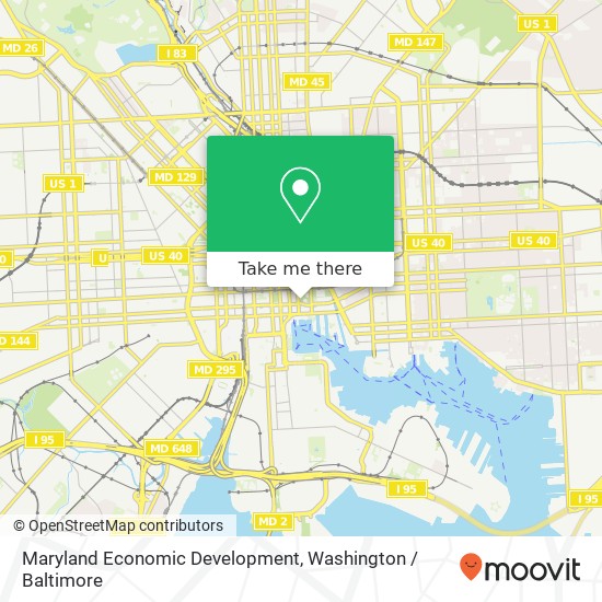 Mapa de Maryland Economic Development, 300 E Lombard St