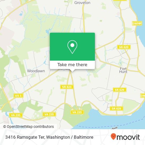 Mapa de 3416 Ramsgate Ter, Alexandria, VA 22309