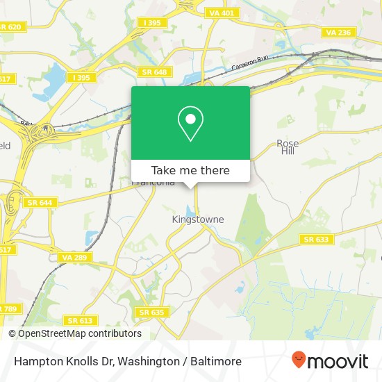 Mapa de Hampton Knolls Dr, Alexandria, VA 22315