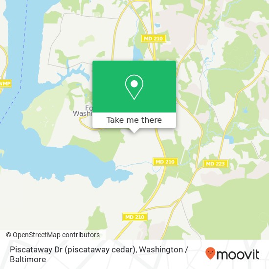 Mapa de Piscataway Dr (piscataway cedar), Fort Washington, MD 20744