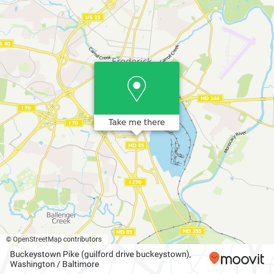 Mapa de Buckeystown Pike (guilford drive buckeystown), Frederick, MD 21704