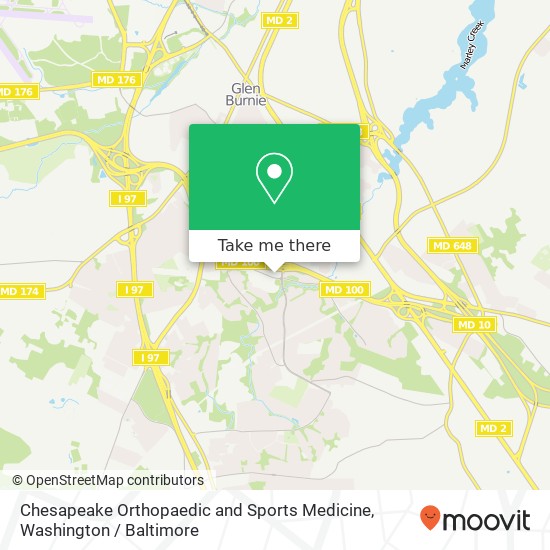 Mapa de Chesapeake Orthopaedic and Sports Medicine, 200 Hospital Dr