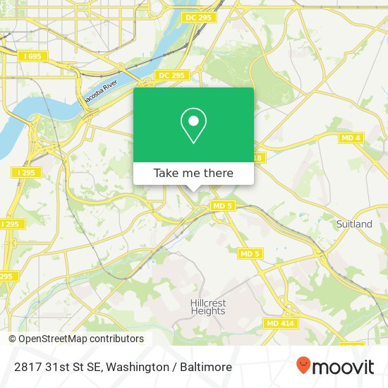 2817 31st St SE, Washington, DC 20020 map