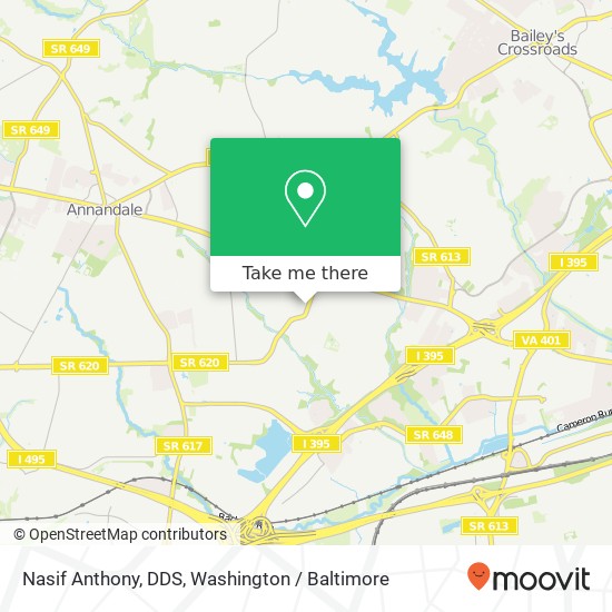 Mapa de Nasif Anthony, DDS, 6528 Braddock Rd