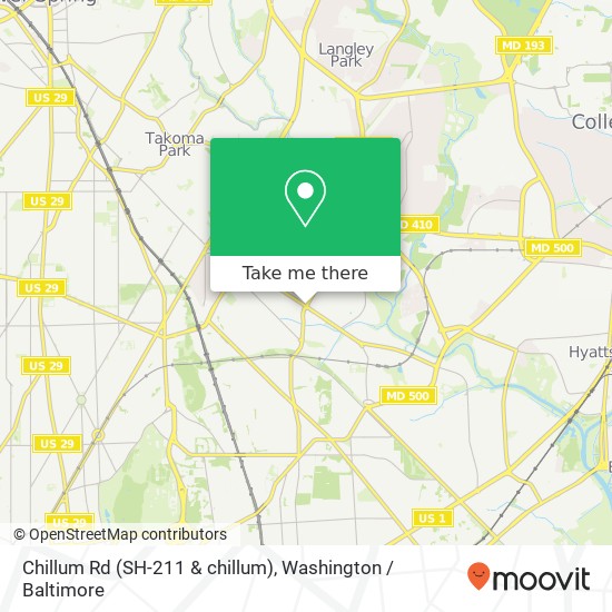 Chillum Rd (SH-211 & chillum), Hyattsville (WEST HYATTSVILLE), MD 20782 map