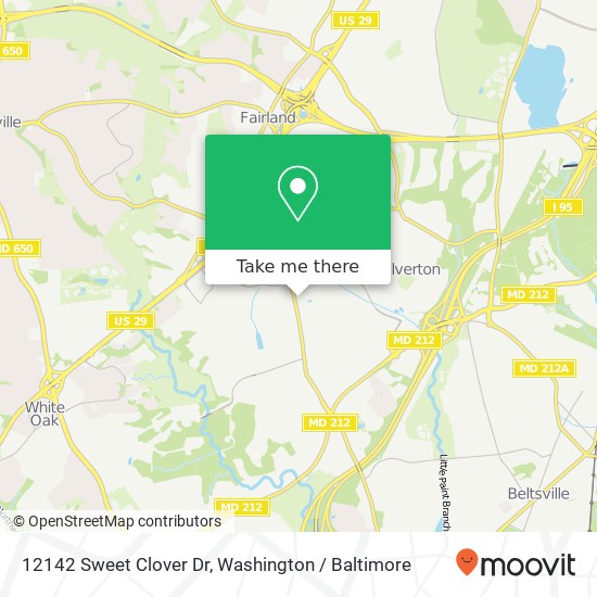 12142 Sweet Clover Dr, Silver Spring, MD 20904 map
