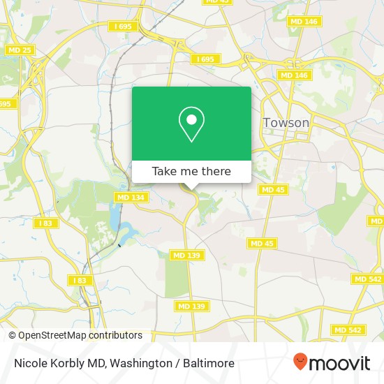 Nicole Korbly MD, 6569 N Charles St map