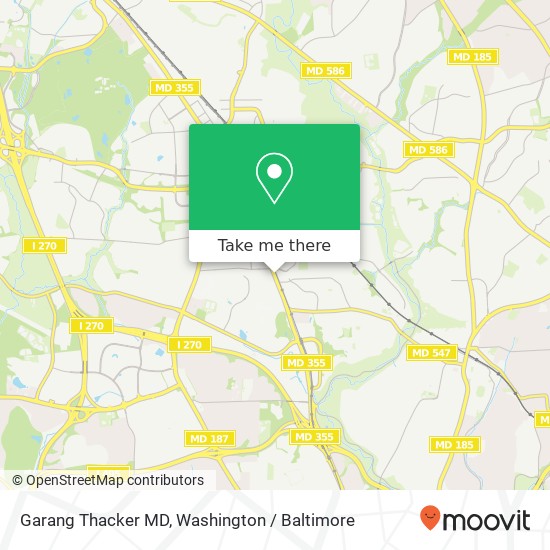 Mapa de Garang Thacker MD, 11125 Rockville Pike