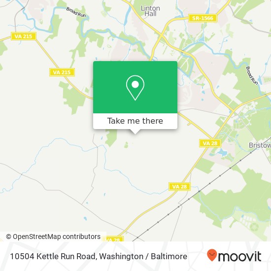 10504 Kettle Run Road, 10504 Kettle Run Rd, Nokesville, VA 20181, USA map