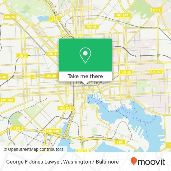 Mapa de George F Jones Lawyer, 120 E Baltimore St