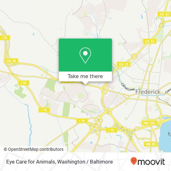 Mapa de Eye Care for Animals, 1080 W Patrick St