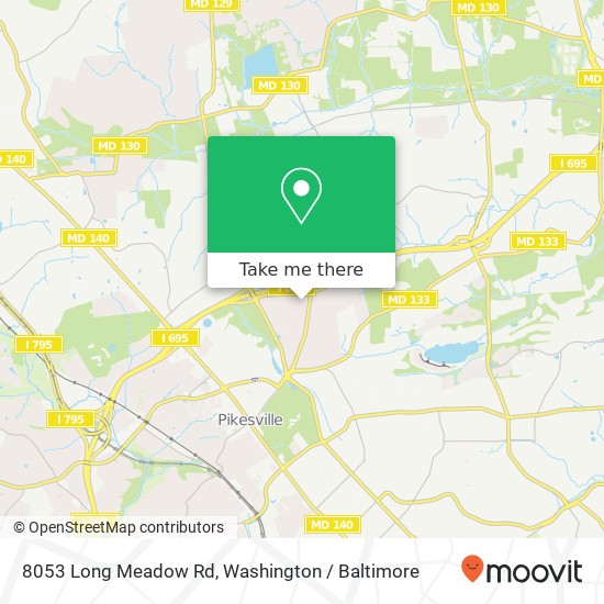 8053 Long Meadow Rd, Pikesville, MD 21208 map