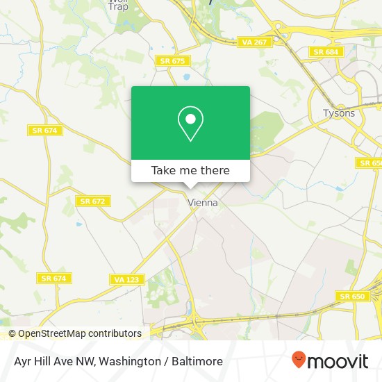 Ayr Hill Ave NW, Vienna, VA 22180 map