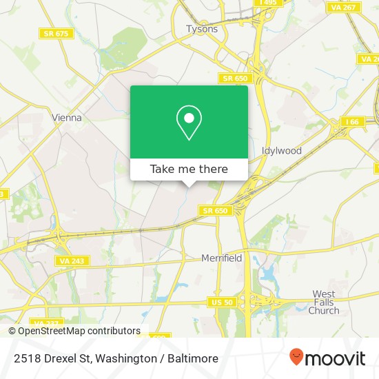 Mapa de 2518 Drexel St, Vienna, VA 22180