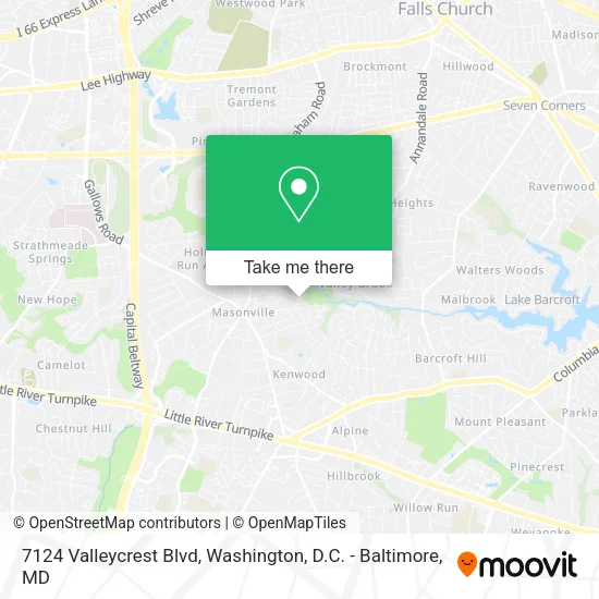 Mapa de 7124 Valleycrest Blvd