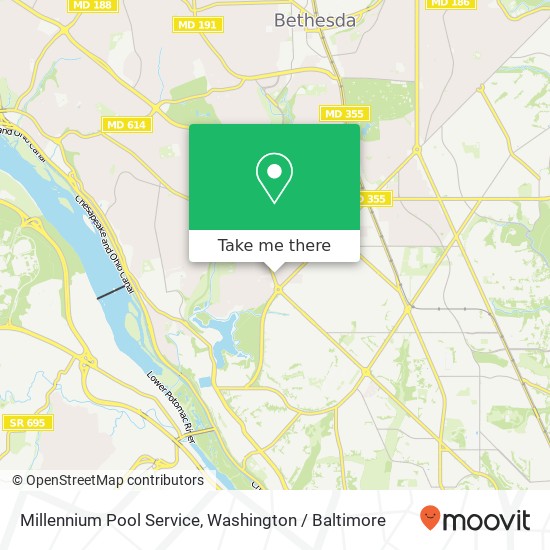 Mapa de Millennium Pool Service, 5141 Massachusetts Ave