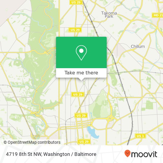 4719 8th St NW, Washington, DC 20011 map