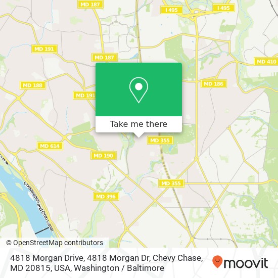 Mapa de 4818 Morgan Drive, 4818 Morgan Dr, Chevy Chase, MD 20815, USA