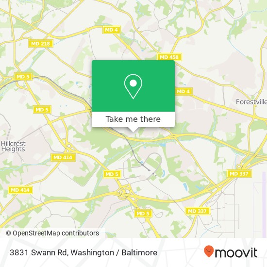 3831 Swann Rd, Suitland, MD 20746 map