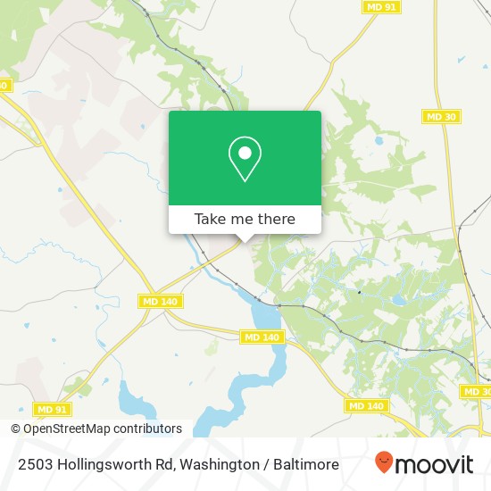 Mapa de 2503 Hollingsworth Rd, Reisterstown, MD 21136