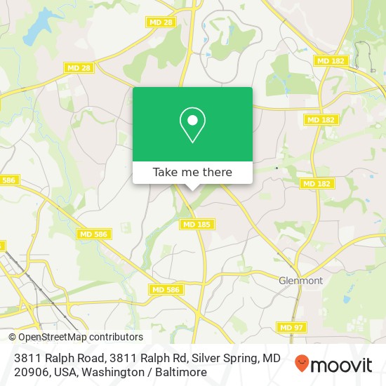 3811 Ralph Road, 3811 Ralph Rd, Silver Spring, MD 20906, USA map