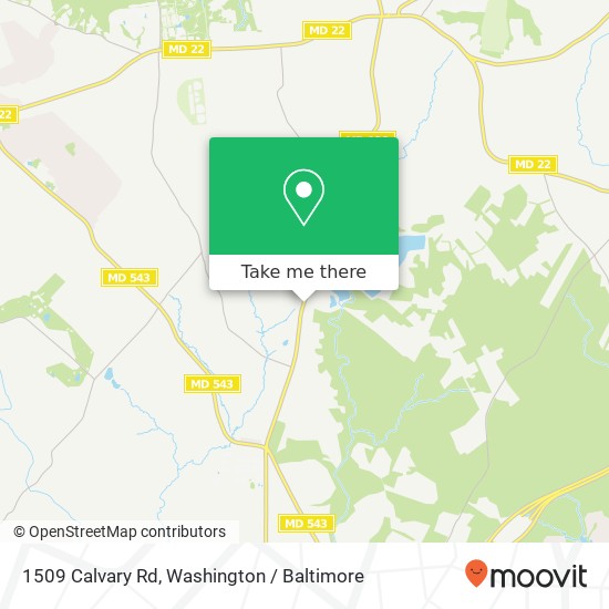 Mapa de 1509 Calvary Rd, Bel Air, MD 21015