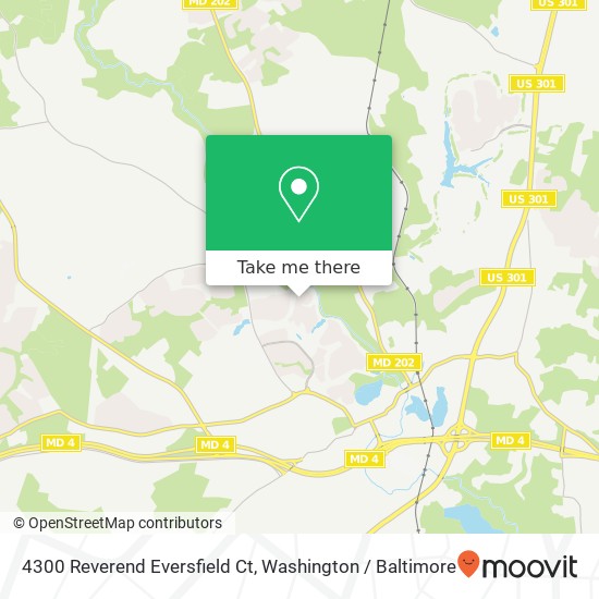 Mapa de 4300 Reverend Eversfield Ct, Upper Marlboro, MD 20772