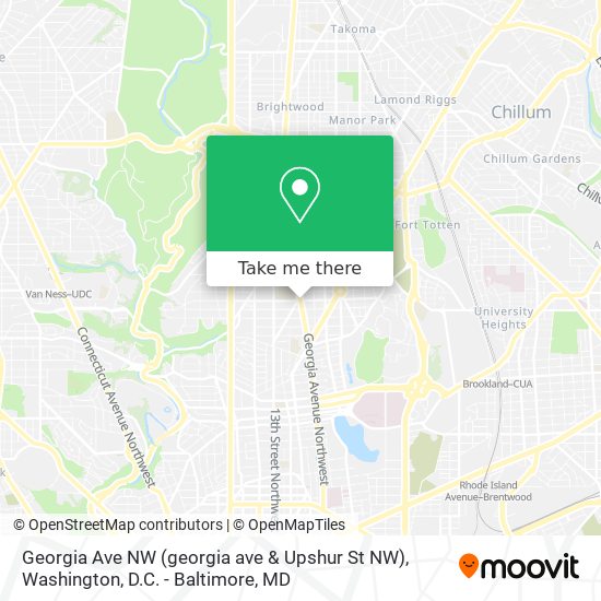 Mapa de Georgia Ave NW (georgia ave & Upshur St NW)