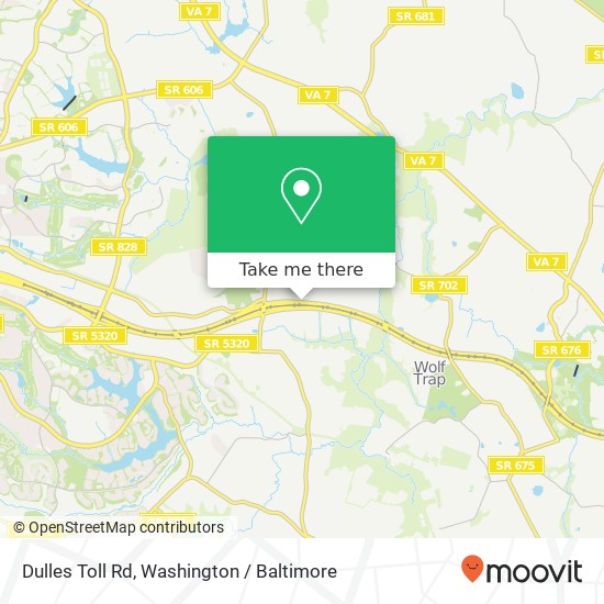 Mapa de Dulles Toll Rd, Vienna (TYSONS), VA 22182