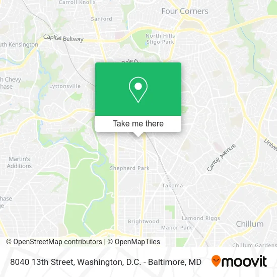 Mapa de 8040 13th Street