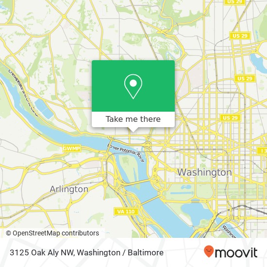 Mapa de 3125 Oak Aly NW, Washington, DC 20007