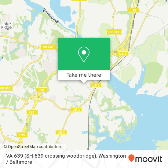 Mapa de VA-639 (SH-639 crossing woodbridge), Woodbridge, VA 22191