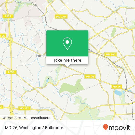 Mapa de MD-26, Gwynn Oak (Baltimore), MD 21207