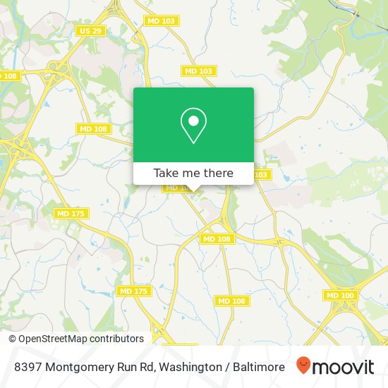 Mapa de 8397 Montgomery Run Rd, Ellicott City, MD 21043