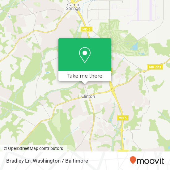 Mapa de Bradley Ln, Clinton, MD 20735