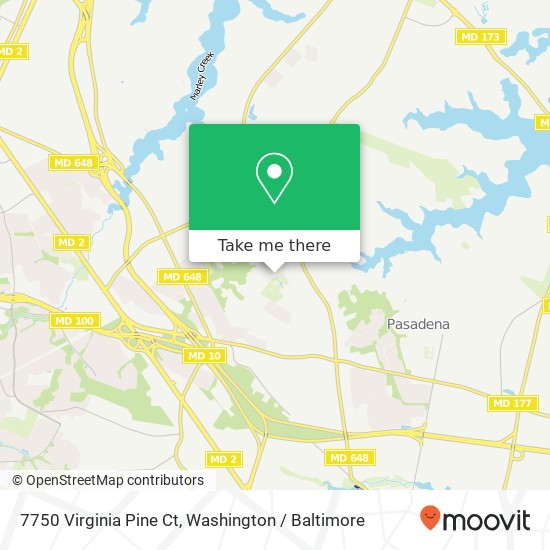 Mapa de 7750 Virginia Pine Ct, Glen Burnie, MD 21060