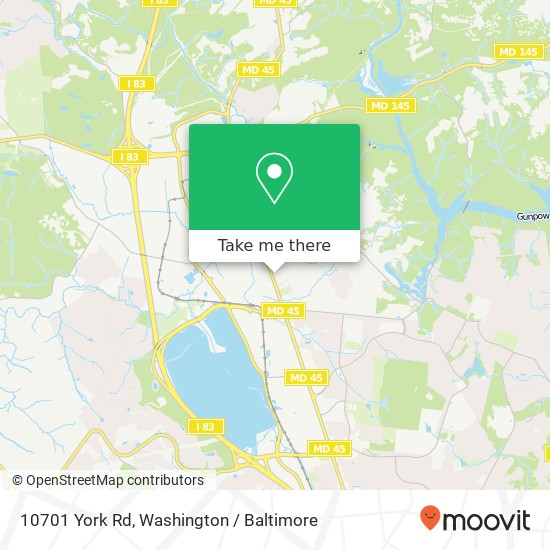 Mapa de 10701 York Rd, Cockeysville, MD 21030