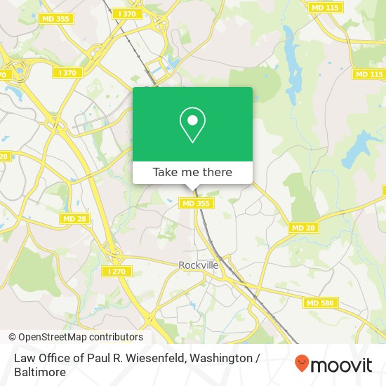 Mapa de Law Office of Paul R. Wiesenfeld, 932 Hungerford Dr