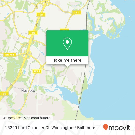 Mapa de 15200 Lord Culpeper Ct, Woodbridge, VA 22191