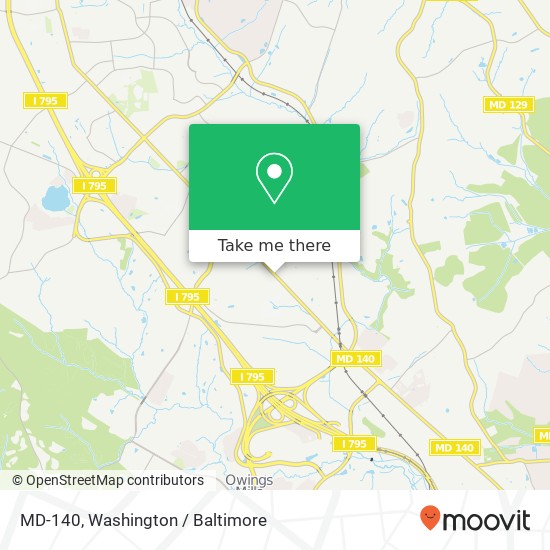 Mapa de MD-140, Owings Mills, MD 21117