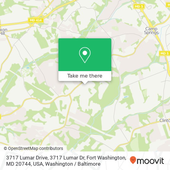 Mapa de 3717 Lumar Drive, 3717 Lumar Dr, Fort Washington, MD 20744, USA
