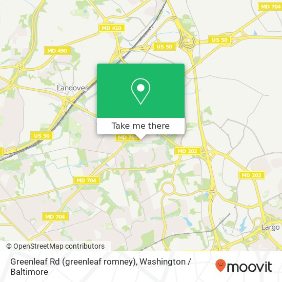 Mapa de Greenleaf Rd (greenleaf romney), Hyattsville, MD 20785