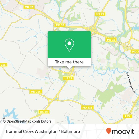 Mapa de Trammel Crow, 7600 Montpelier Rd