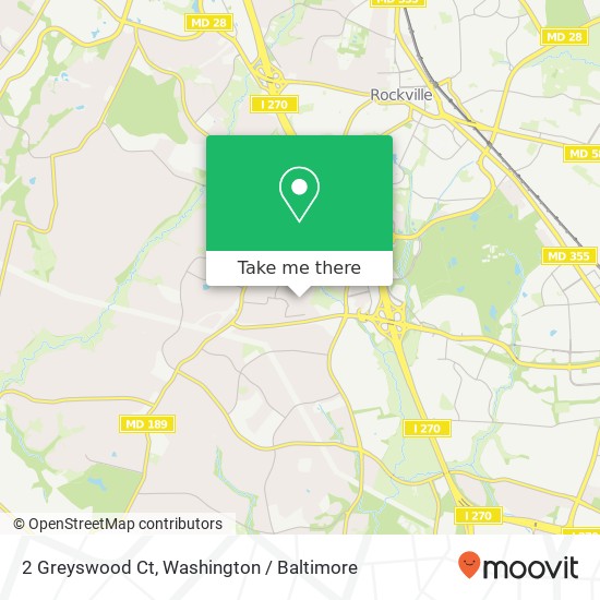 Mapa de 2 Greyswood Ct, Potomac, MD 20854