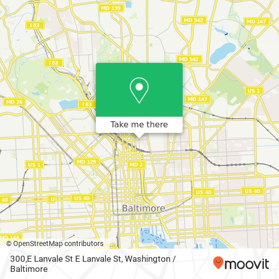 300,E Lanvale St E Lanvale St, Baltimore, MD 21202 map