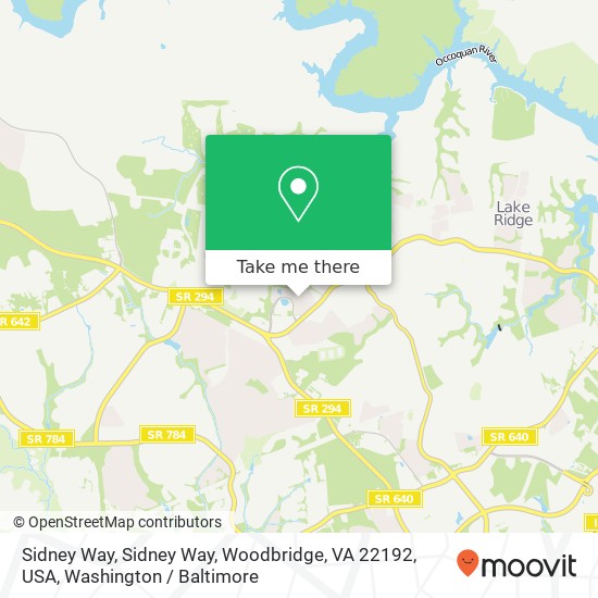 Sidney Way, Sidney Way, Woodbridge, VA 22192, USA map