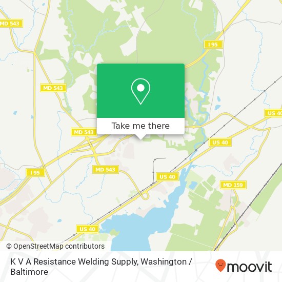 Mapa de K V A Resistance Welding Supply, 1371 Brass Mill Rd