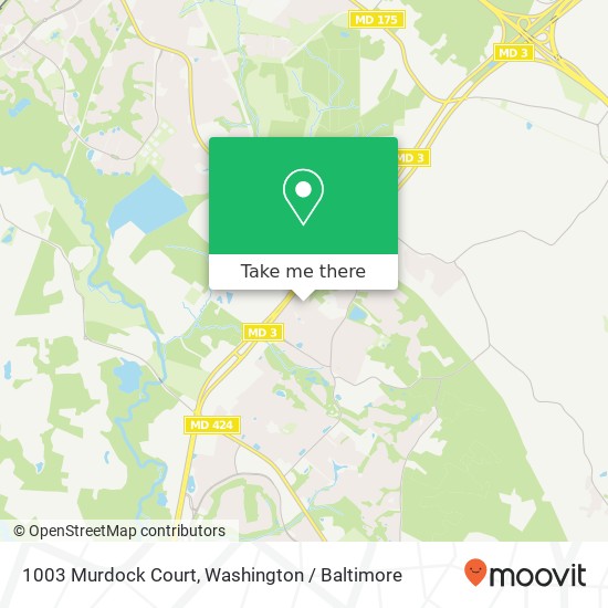 Mapa de 1003 Murdock Court, 1003 Murdoch Ct, Crofton, MD 21114, USA