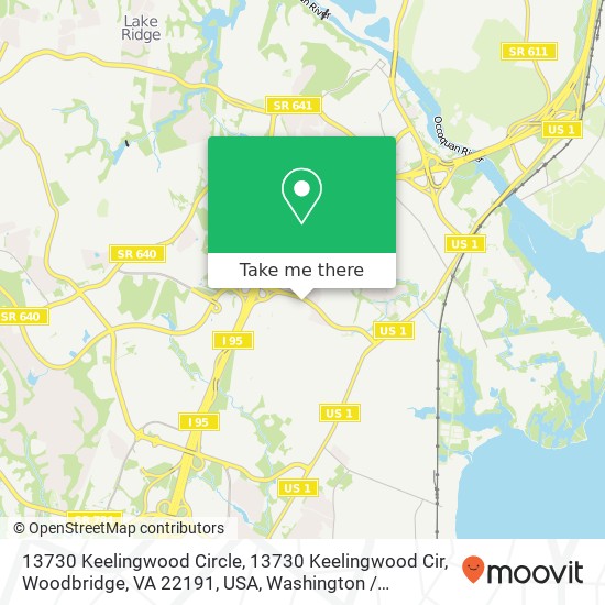 13730 Keelingwood Circle, 13730 Keelingwood Cir, Woodbridge, VA 22191, USA map